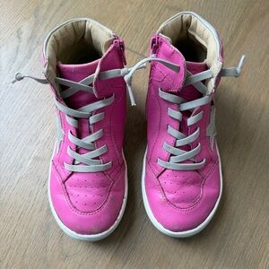 Old Soles Kids Pink Hightop Leather Sneakers (Size 13)